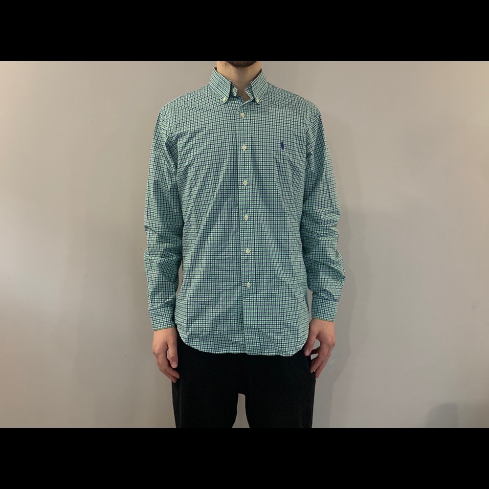 Ralph Lauren Plaid Dress Shirt Size M